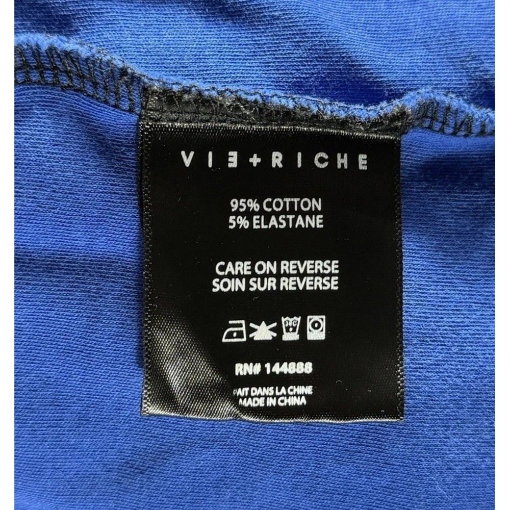 Vie Riche+Paris Men's Xl Black Designer Color Block Pullover T-shirt Multicolor - Picture 5 of 8